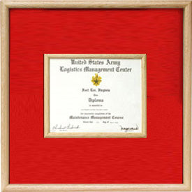 US Marine Corp Certificate Display Case in middle. - The Military Gift Store