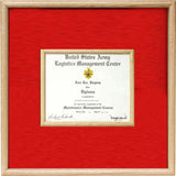 US Marine Corp Certificate Display Case in middle., , The Military Gift Store, Military medal and Certificate frame