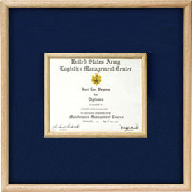 Air Force certificate in middle Display case. - The Military Gift Store