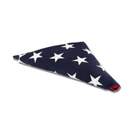 Folded American flag Made in The USA with Fully Embroered Stars and Sewn Stripes - The Military Gift Store