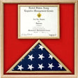 US Marine Corp Flag and Certificate Display Case/ award case. - The Military Gift Store