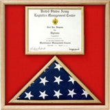 US Marine Corp Flag and Certificate Display Case/ award case. - The Military Gift Store