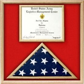 US Marine Corp Flag and Certificate Display Case/ award case.