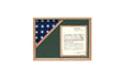 shadow box for 3' x 5' flag with 8.5 x 11 Document holder, Oak Finish, , The Military Gift Store, Flag and Document Case