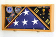 Large Flag & Medals Military Pins Patches Insignia Holds up to 5x9 Flag