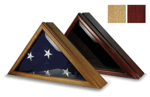 Flag Display Case For 5' X 9.5', Wood Burial Flag Display.