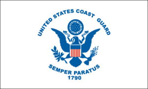 Coast Guard Flag 4ft X 6ft Superknit Polyester.
