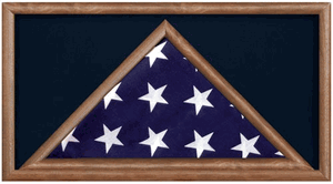 Military Flag and Medal Display Case Shadow Box back panel for easy flag insertion