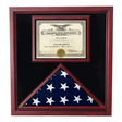 Flag display cases with certificate holder Musium Qulaty plexi glas