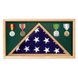 Army Oak Flag Memorial Display Case, , The Military Gift Store, Military Medals Display Cases