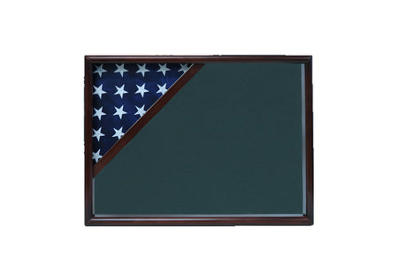 Shadow box for 3x5 flag, Walnut finish, , The Military Gift Store, Display Case For Flag